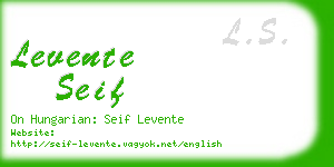 levente seif business card